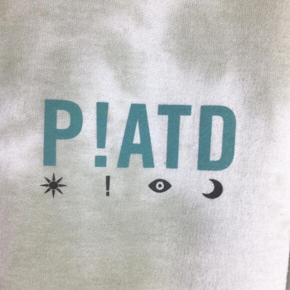 Panic At The Disco P!ATD Tie Dye Hoodie Green White Small - Picture 3 of 5